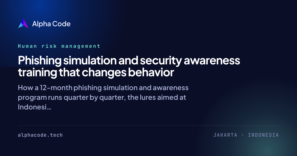 Phishing simulation and security awareness training | Alpha Code
